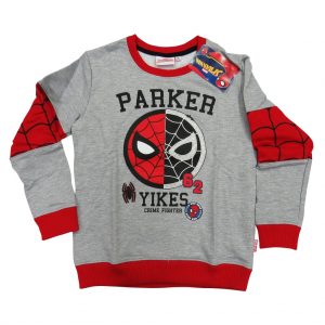 Sudadera gris Spiderman